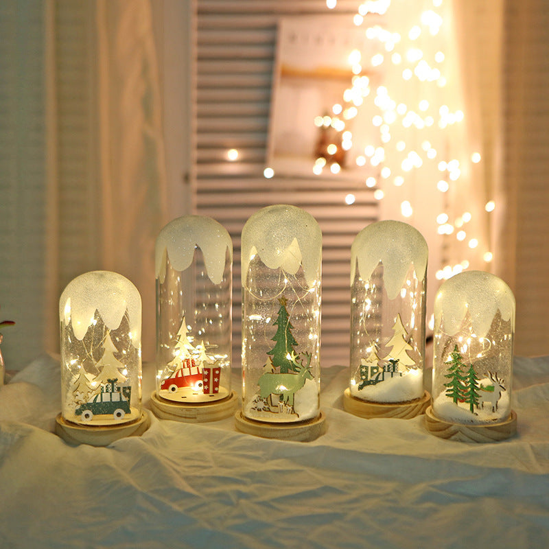 Weihnachten Geschenk Ornamente Kreative Hängen Frost Weihnachten Baum Glas Abdeckung